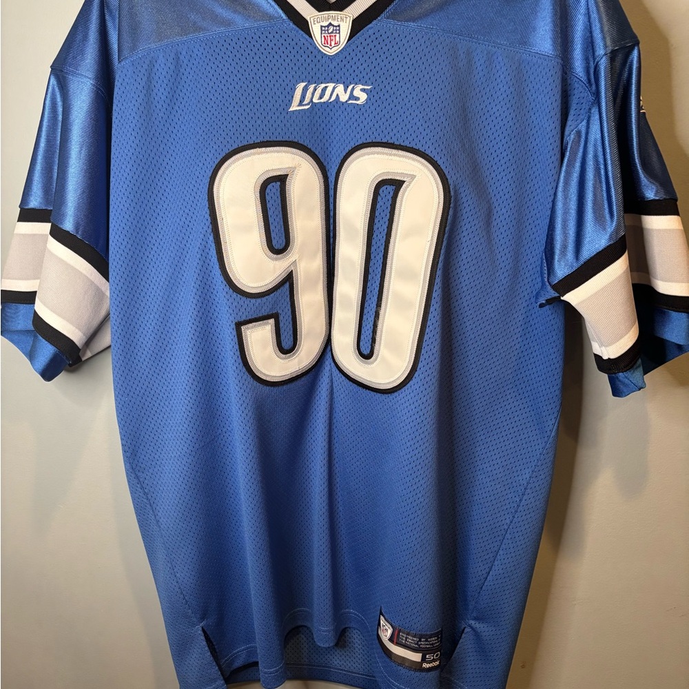 NFL Lions Blue and White Jersey